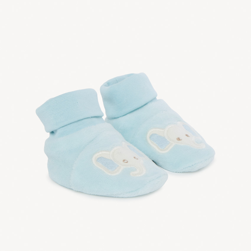 Chaussons éléphant en velours pour bébé garçon 