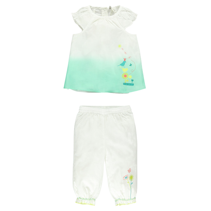 Ensemble tee-shirt effet tie and dye et pantacourt avec print fantaisie 