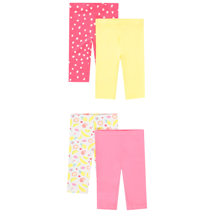 Lot de 4 corsaires pour bébé fille 