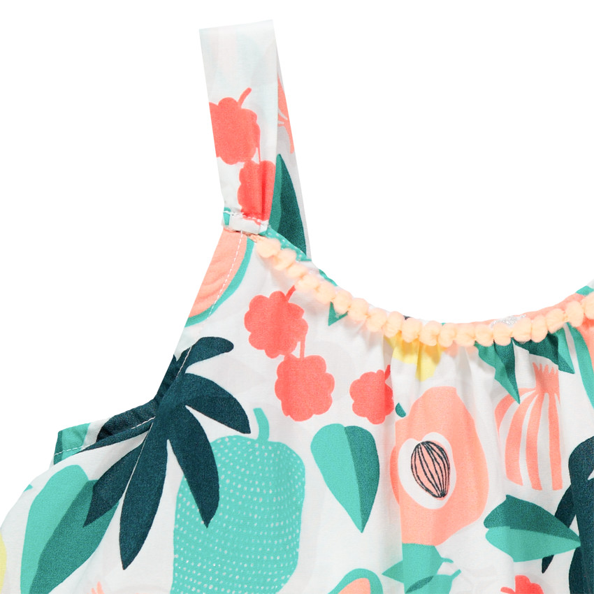 Combishort imprimée fruits pour fille 