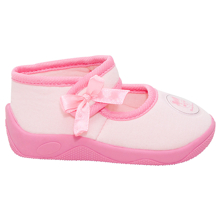 chaussons forme babies avec patch fantaisie - rose