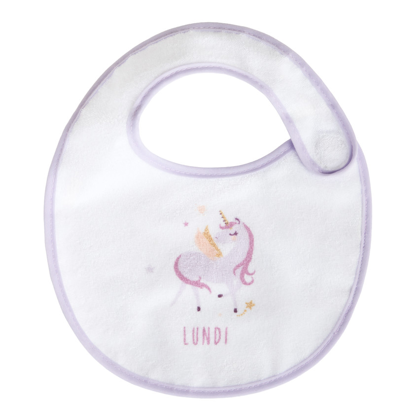 Lot de 7 bavoirs Licorne 