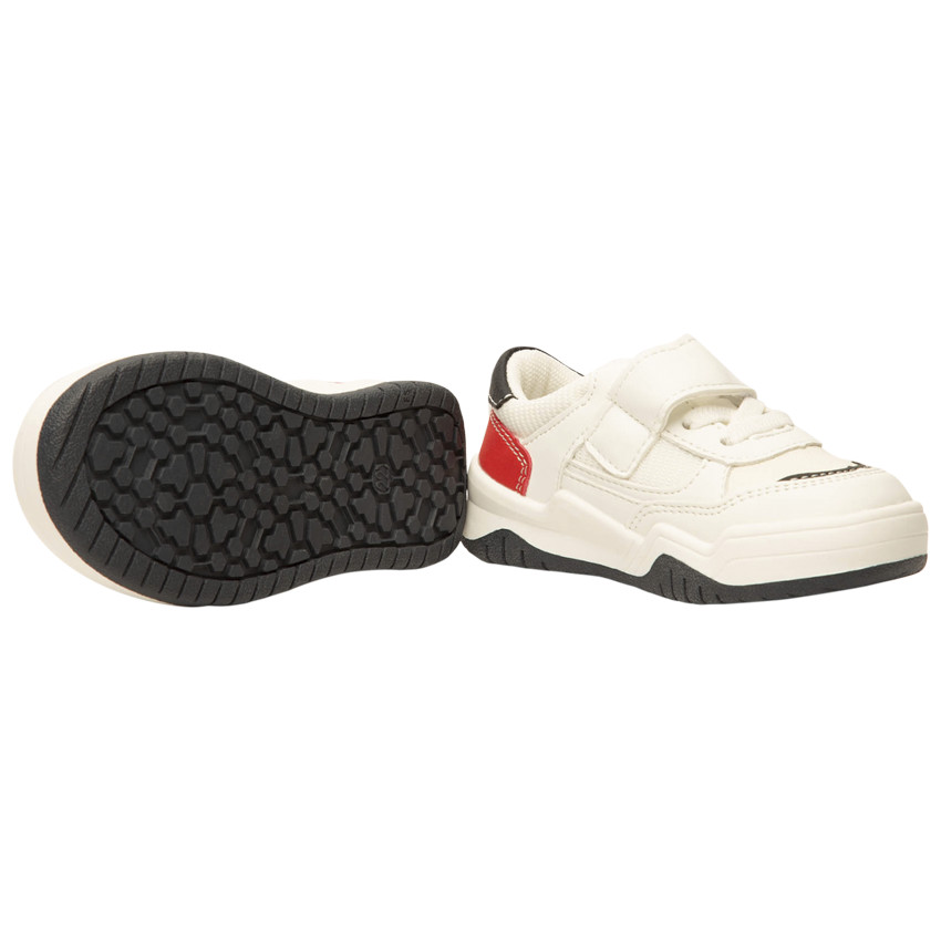 Baskets basses avec empiècements contrastés pour bébé garçon 