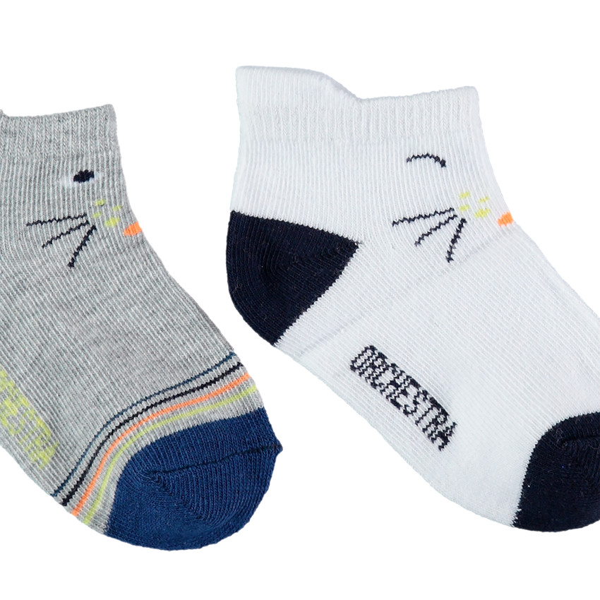Lot de 2 paires de chaussettes courtes à motifs jacquard 