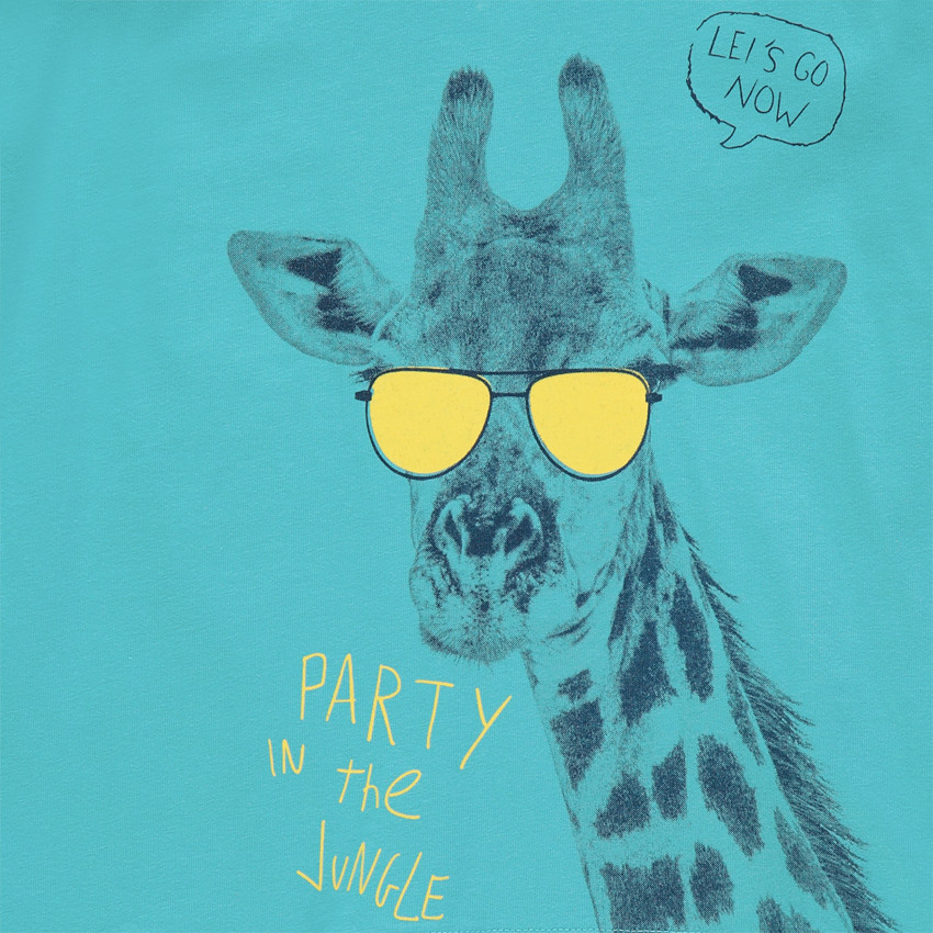 Pyjama long en coton bio print girafe 