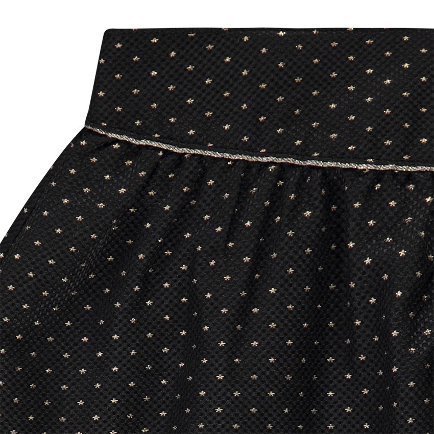 Jupe en jacquard imprimé étoiles lurexées pour fille 