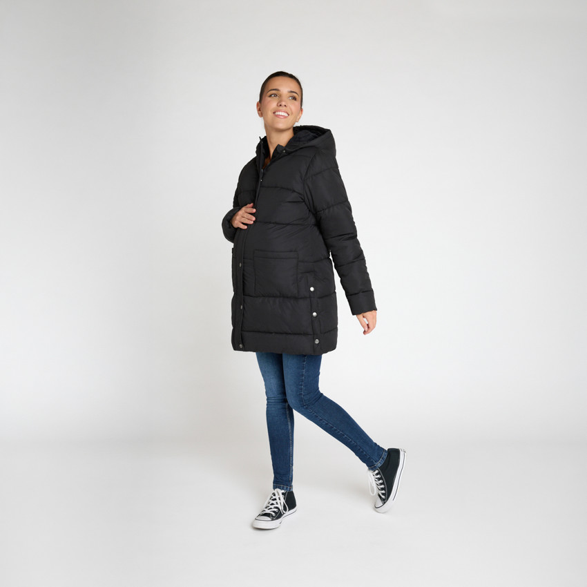 Doudoune évolutive longue et matelassée pour femme 