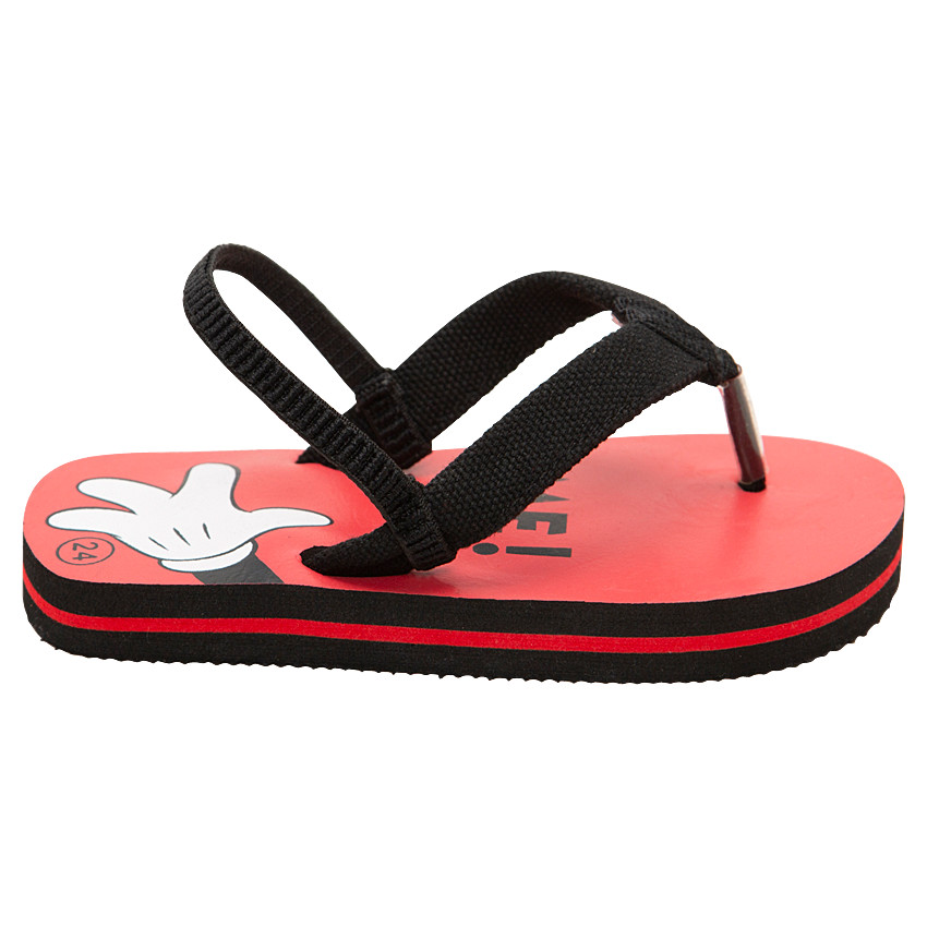 Tongs bicolores avec main de Mickey Disney printé et lanière élastiquée 