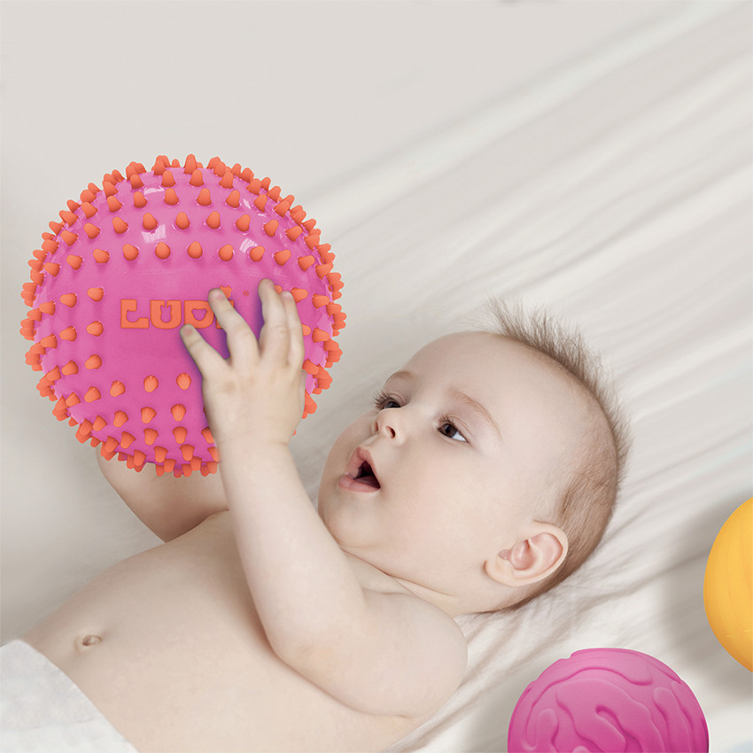 3 Balles sensorielles - Rose 