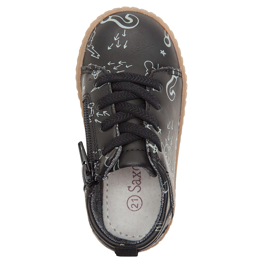 Baskets basses effet cuir imprimées all-over 