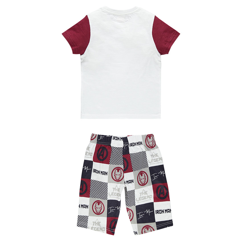 Junior - Pyjama avec tee-shirt manches courtes Marvel print Iron Man 