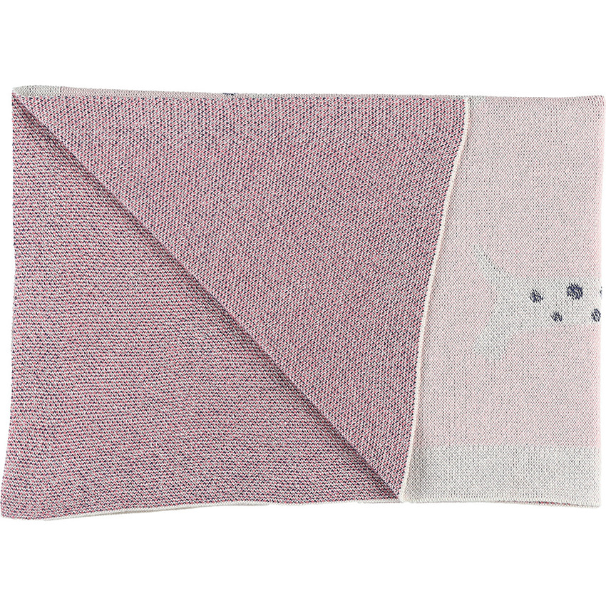 Couverture en tricot Jacquard Bio 75x100cm - Amy & Zoé 