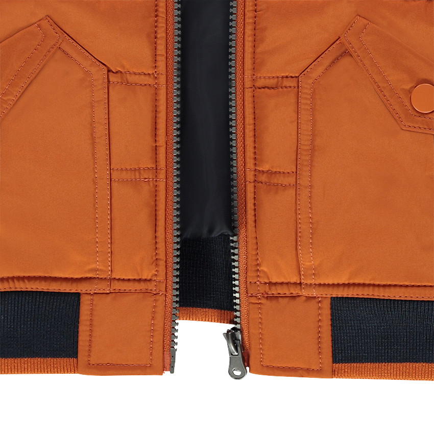 Doudoune esprit bombers à capuche amovible 