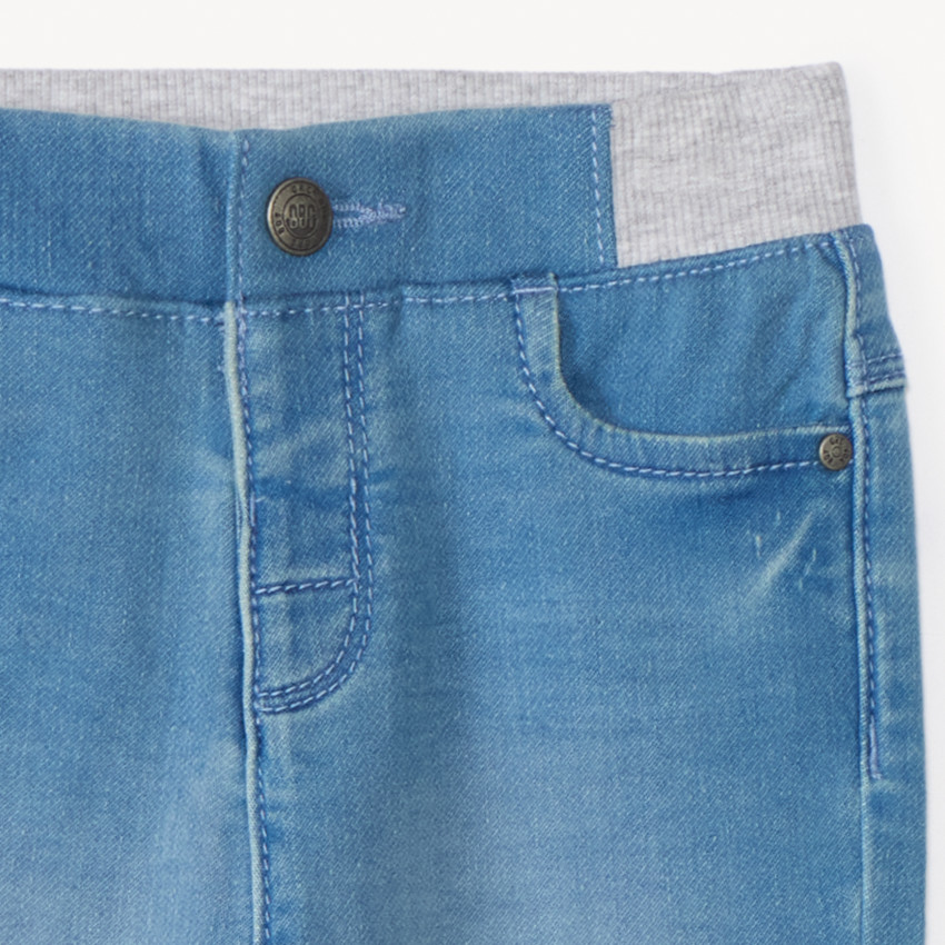 Jean droit à taille élastiquée pour bébé garçon 