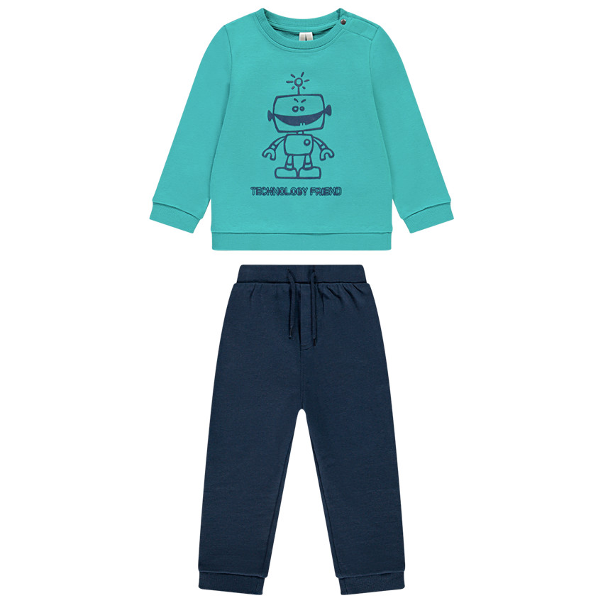 Ensemble sweat et pantalon de jogging motif robot pour bébé garçon 