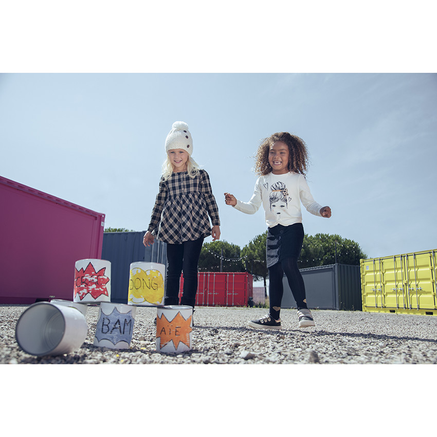 Ensemble bonnet et snood en tricot pour enfant fille 