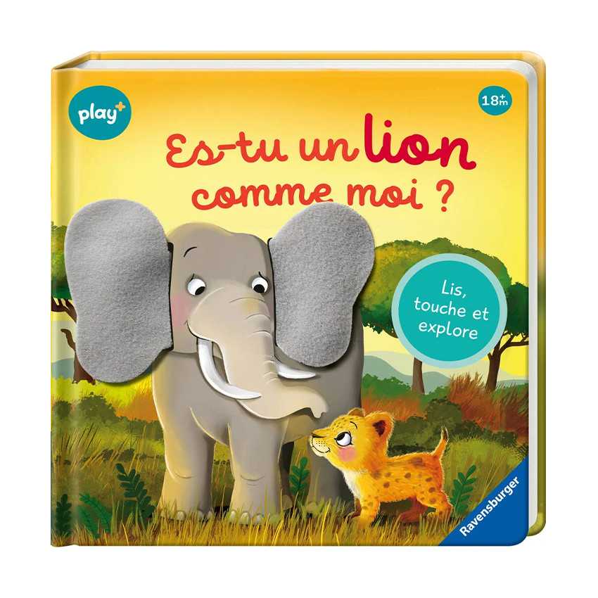 Livre sensoriel Play+ "Es-tu un lion comme moi ?" 