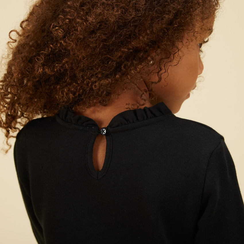 Robe bi-matière effet 2 en 1 avec sequins pour fille 