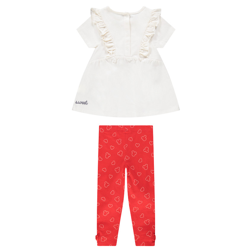 Tunique manches courtes print Minnie Disney et legging printé all-over 