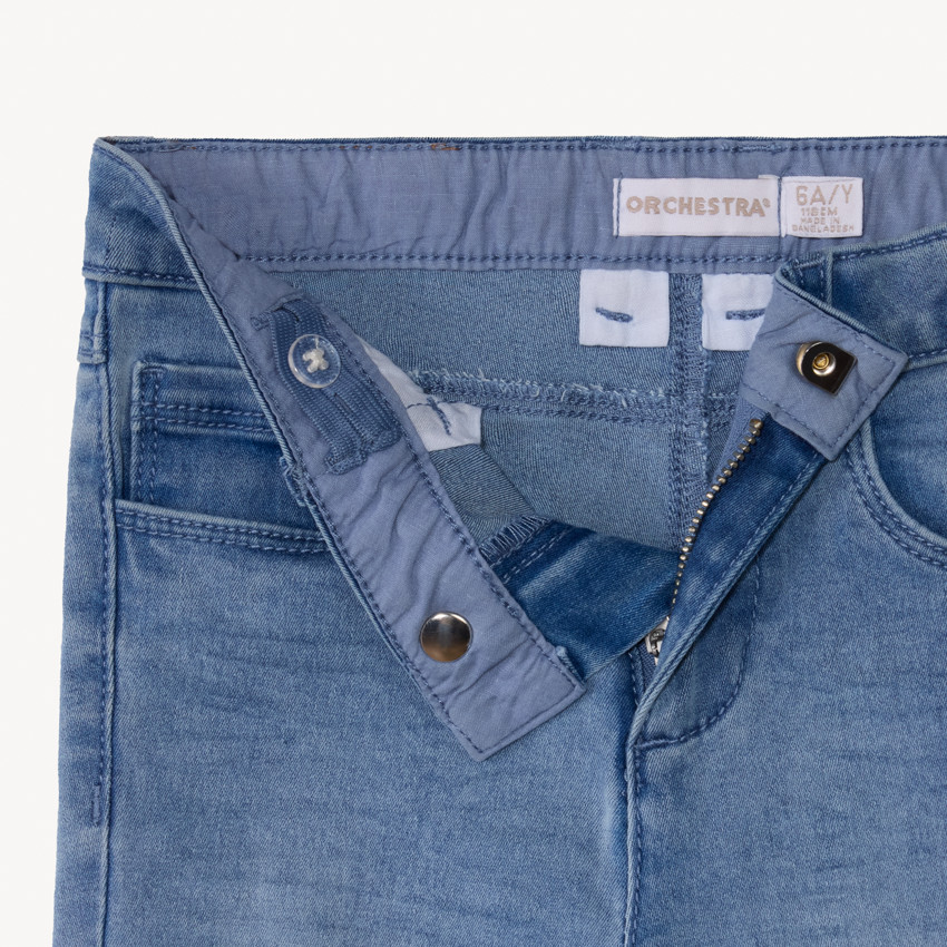 Jean skinny uni en denim pour fille  