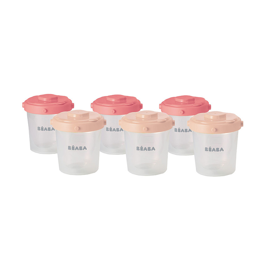 Set de 6 pots de conservation 200 ml - Pink 