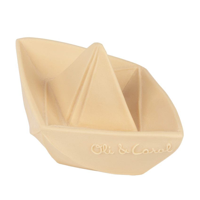 Jouet de bain en caoutchouc Bateau Origami nude 
