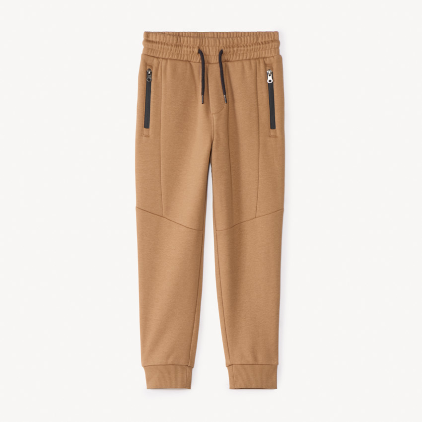 Jogging molleton uni à poches zippées pour garçon 