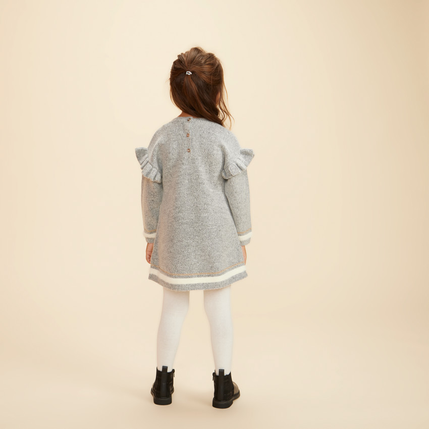 Robe en tricot motif Hedwige Warner pour bébé fille 