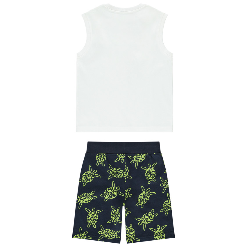 Ensemble 2 pièces motifs tortues avec débardeur pour garçon 
