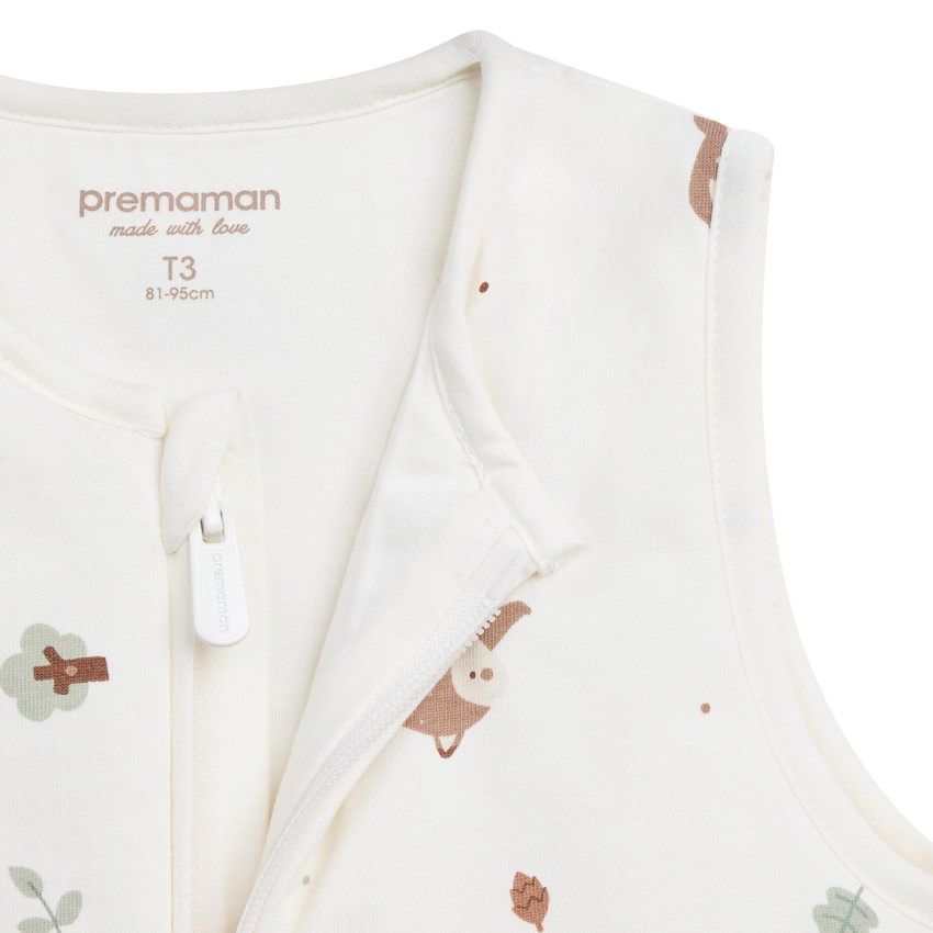 Gigoteuse TOG 3 en jersey imprimé animaux 18-36M Roi des Forêts écru 