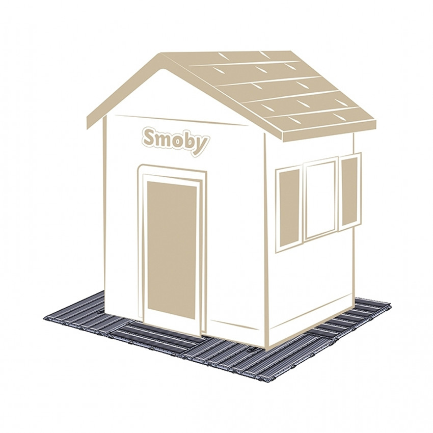 Lot de 6 dalles effet bois 45 x 45 cm gris 