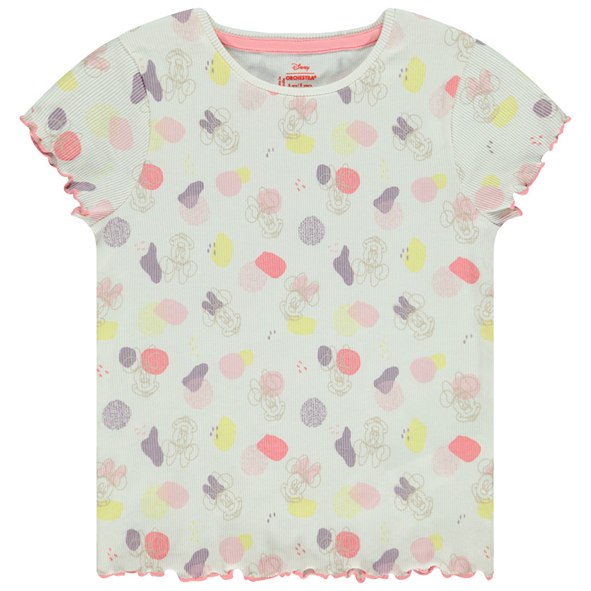 T-shirt manches courtes imprimé Minnie Disney pour fille  