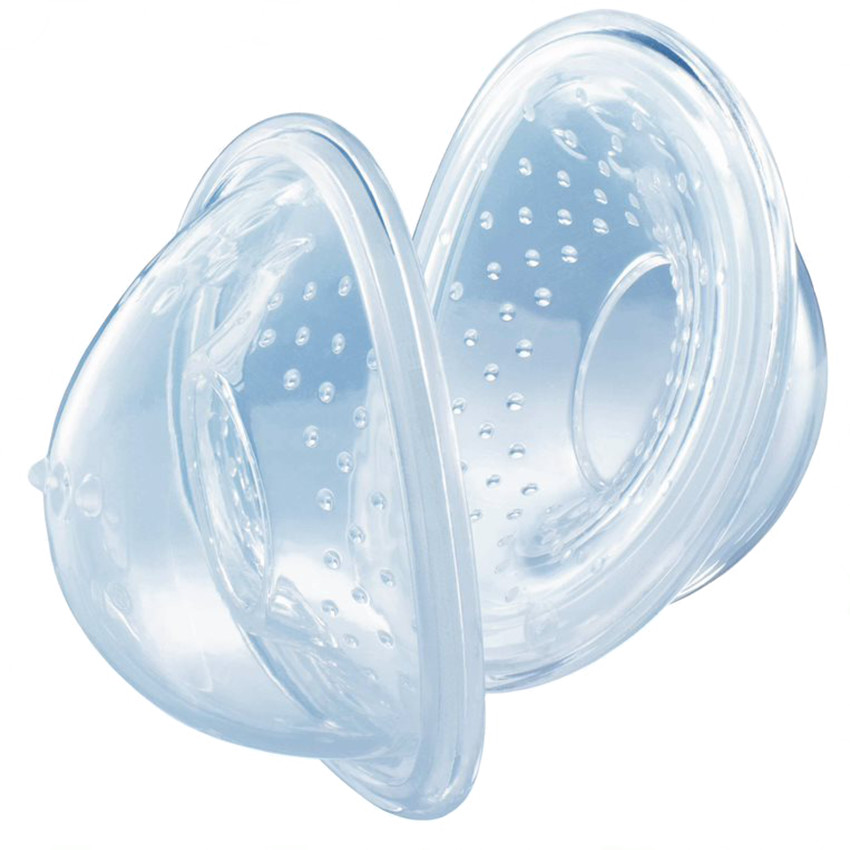 Lot de 2 coquilles d'allaitement 2 en 1 - Blanc 
