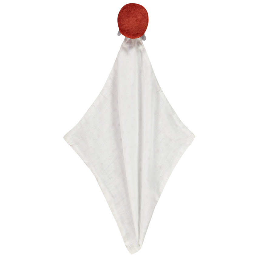 Doudou mouchoir hérisson imprimé pois pour bébé garçon 