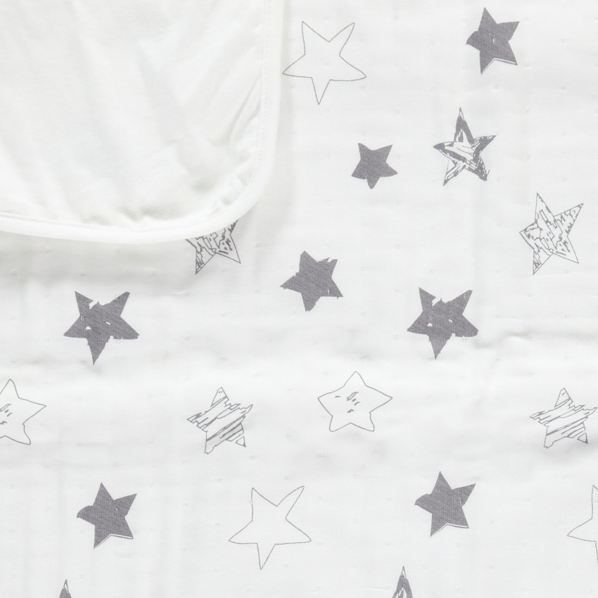 Couverture en coton imprimé étoiles 