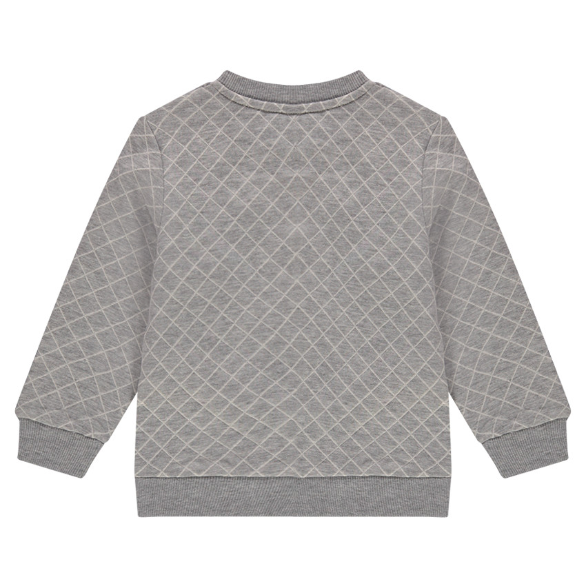 Sweat en molleton à croisillons avec patch indien hologramme 