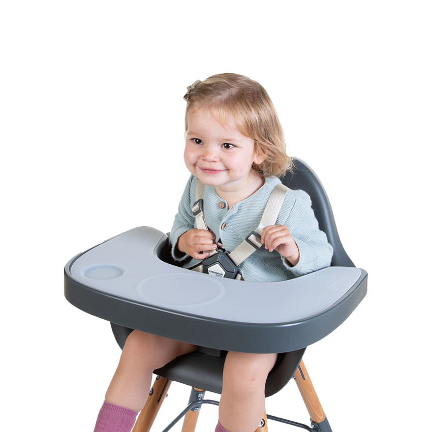 Tablette pour chaise haute Evolu + napperon en silicone - Anthracite 