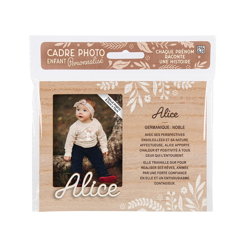 Cadre photo personnalisé 18,5 x 14,5 cm Alice