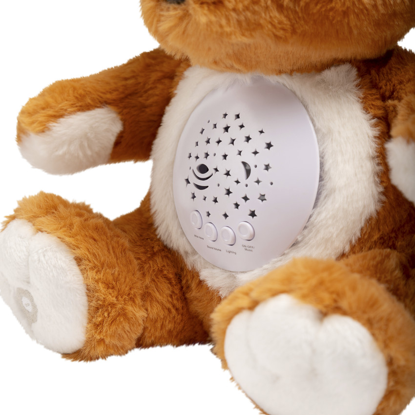 Peluche veilleuse avec projecteur Gaspard le renard 