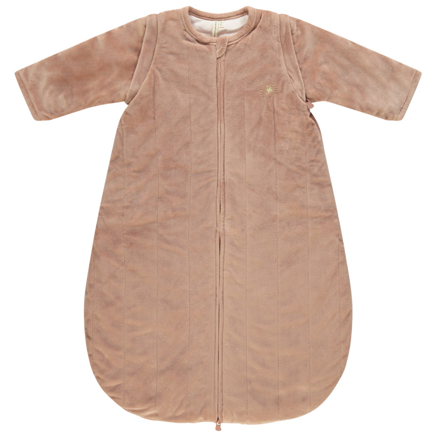 Gigoteuse Hiver Bébé Avec Manches Amovibles - Modèle Lapin Et Fleurs En Velours Doux - Taille 0-36 Mois