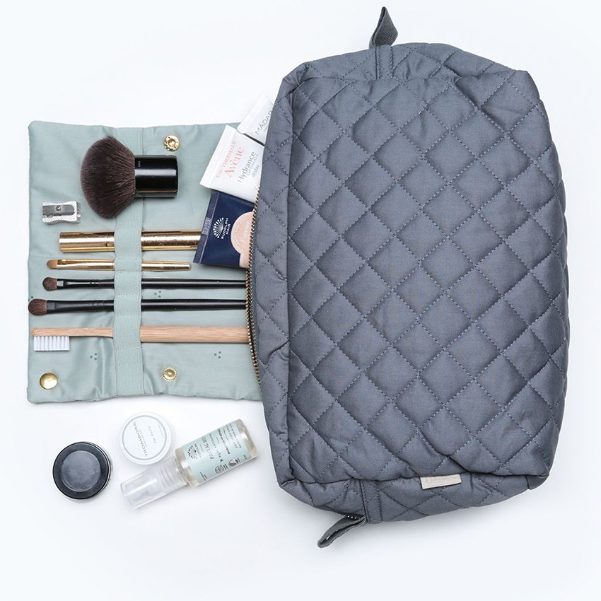 Trousse de toilette en coton biologique - Charcoal 