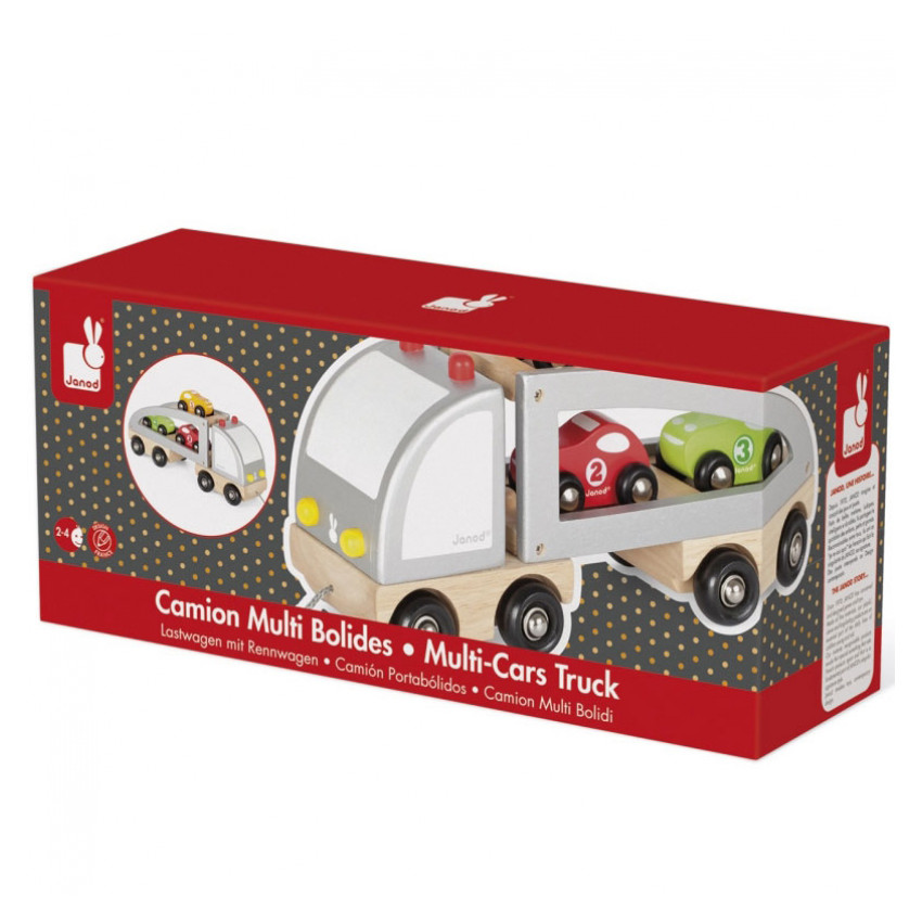 Jouet en bois - Camion multibolides à tirer  