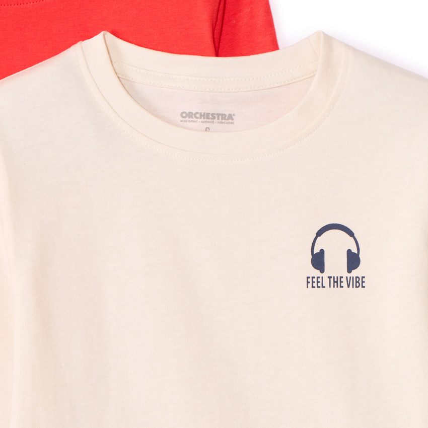 Lot de 3 t-shirts manches longues print casque pour garçon 