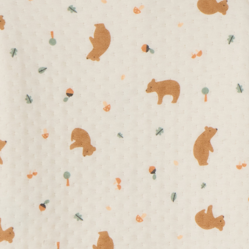 Combinaison matelassée et imprimé ours pour bébé garçon 