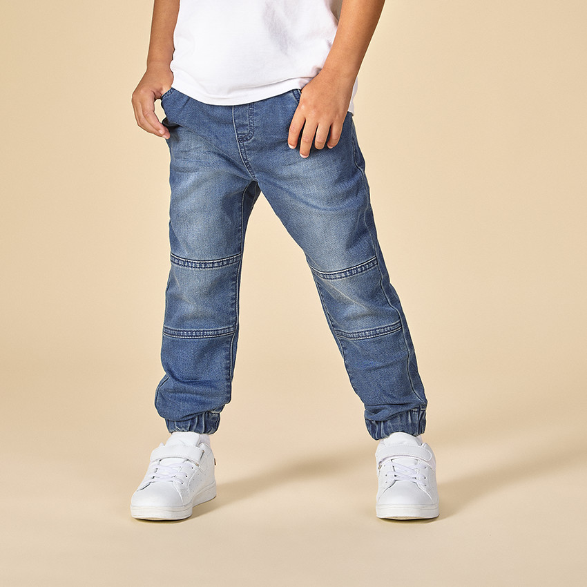 Jean jogger effet delave pour garcon