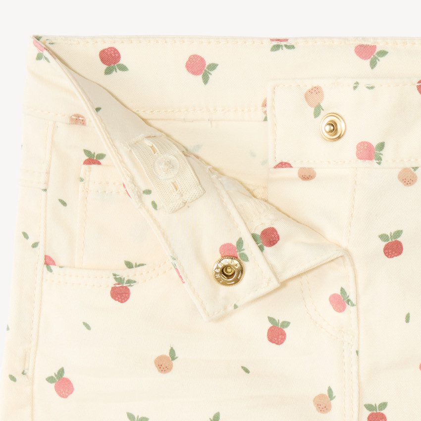 Pantalon slim bébé fille motif pomme 