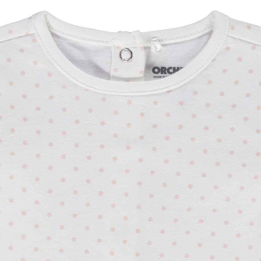 Ensemble 2 pièces salopette motif lapin pour bébé fille 