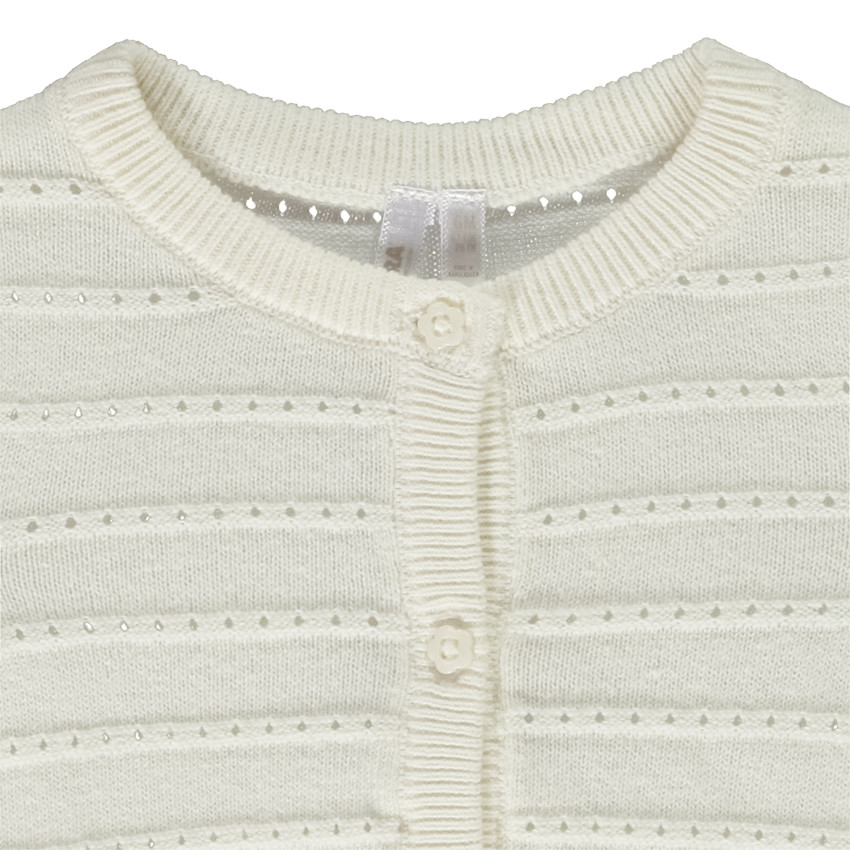 Gilet en tricot ajouré pour bébé fille 