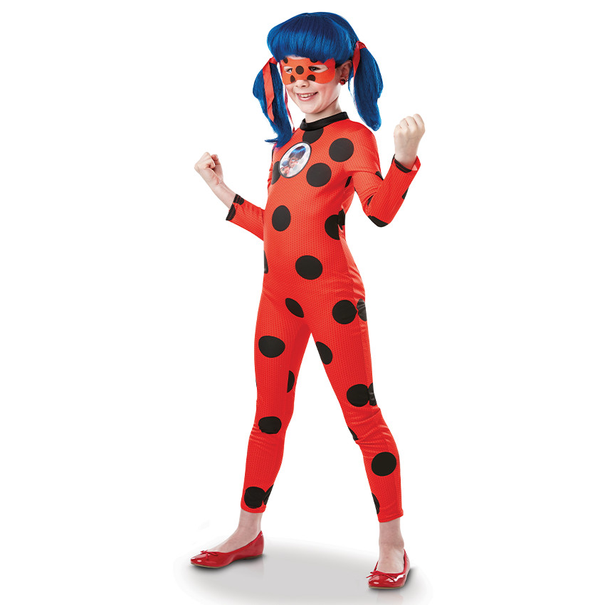 Déguisement de Ladybug à pois avec masque taille 7-8 ans 