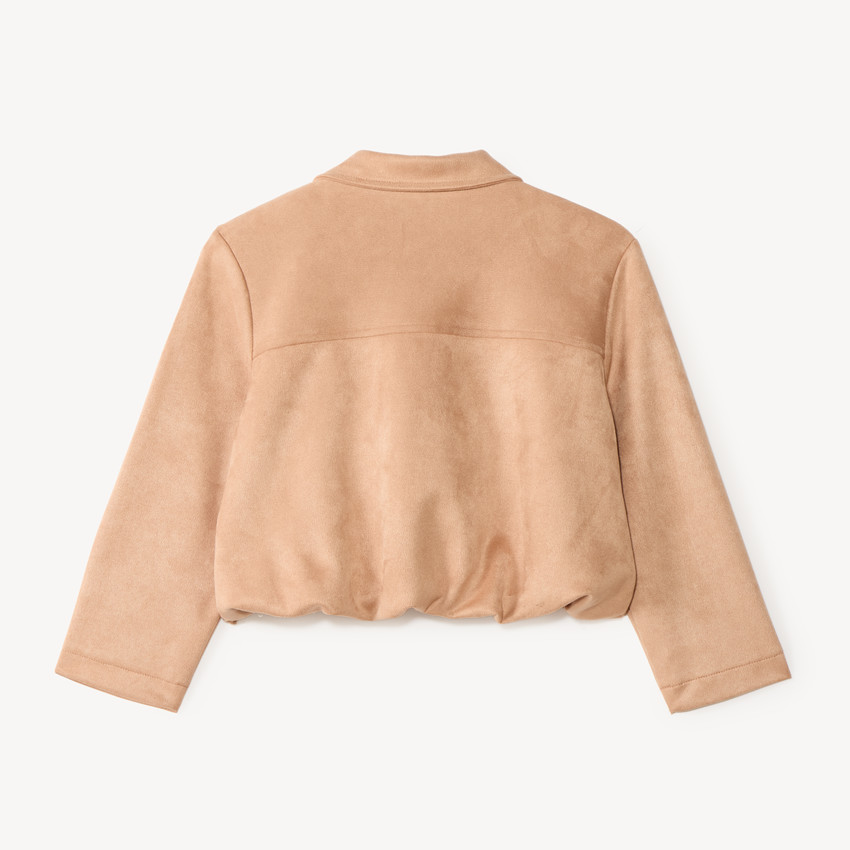 Veste courte fille en suédine 